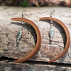Moon & Owl Bamboo Earrings