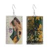 Nippon Art, Japan, 1974/1977 Vintage Postage Stamp Earrings