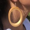 Bold Oval Bamboo Earrings
