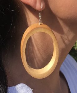 Bold Oval Bamboo Earrings