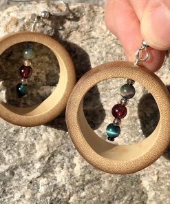 Alternative view of Trifecta, Bamboo Beaded Hammock Earrings