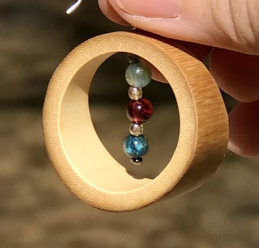 Trifecta, Bamboo Beaded Hammock Earrings - Image 3