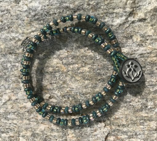 Emergence, Czech Double Wrap Bracelet