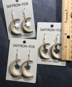 Alternative view of Mini Bamboo Moons w/ Copper Brown Mother of Pearl Stars