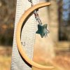 Bold Moon Bamboo w/ Indian Agate Star Earrings
