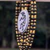 Black & Gold, Double Wrap Bracelet