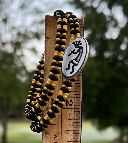 Black & Gold, Double Wrap Bracelet - Image 2