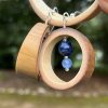 Blue Beauty, Mini Bamboo Beaded Hammock Earrings