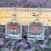 Coat of Arms, Czechoslovakia, 1984 Postage Stamp Earrings