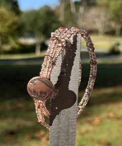 Autumn Sunset, Czech Double Wrap Bracelet