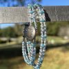 Smoky Blues, Czech Double Wrap Bracelet