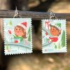Elves, U.S.A., 2022 Postage Stamp Earrings