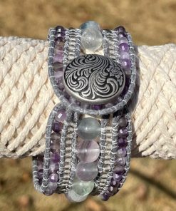 Alternative view of Violet Fields, Gemstone Cuff Bracelet