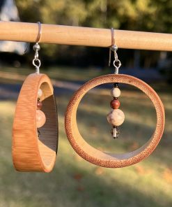 Jasper Beaded Bamboo Hammock Earrings