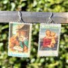 Nativity, U.S.A., 1970/1973 Postage Stamp Earrings