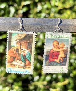 Nativity, U.S.A., 1970/1973 Postage Stamp Earrings
