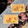 Teddy Bear & Sleigh U.S.A., 1981 Postage Stamp Earrings