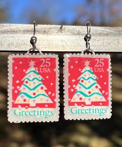 Greetings, U.S.A., 1990 Postage Stamp Earrings