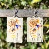 Christmas Tricycle, U.S., 1970 Postage Stamp Earrings
