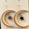 Mini Bamboo Moons w/ Copper Brown Mother of Pearl Stars