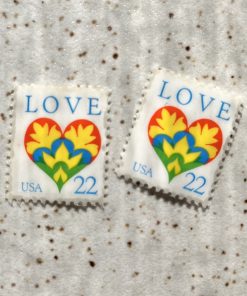 Blooming Love, U.S.A., 1987 Postage Stamp Earrings