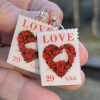 Love Dove, U.S.A., 1994 Postage Stamp Earrings