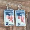 Register..Vote, U.S.A., 1964 Postage Stamp Earrings