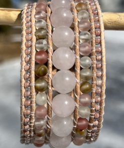 Rose Lane, Leather & Stone Cuff Bracelet